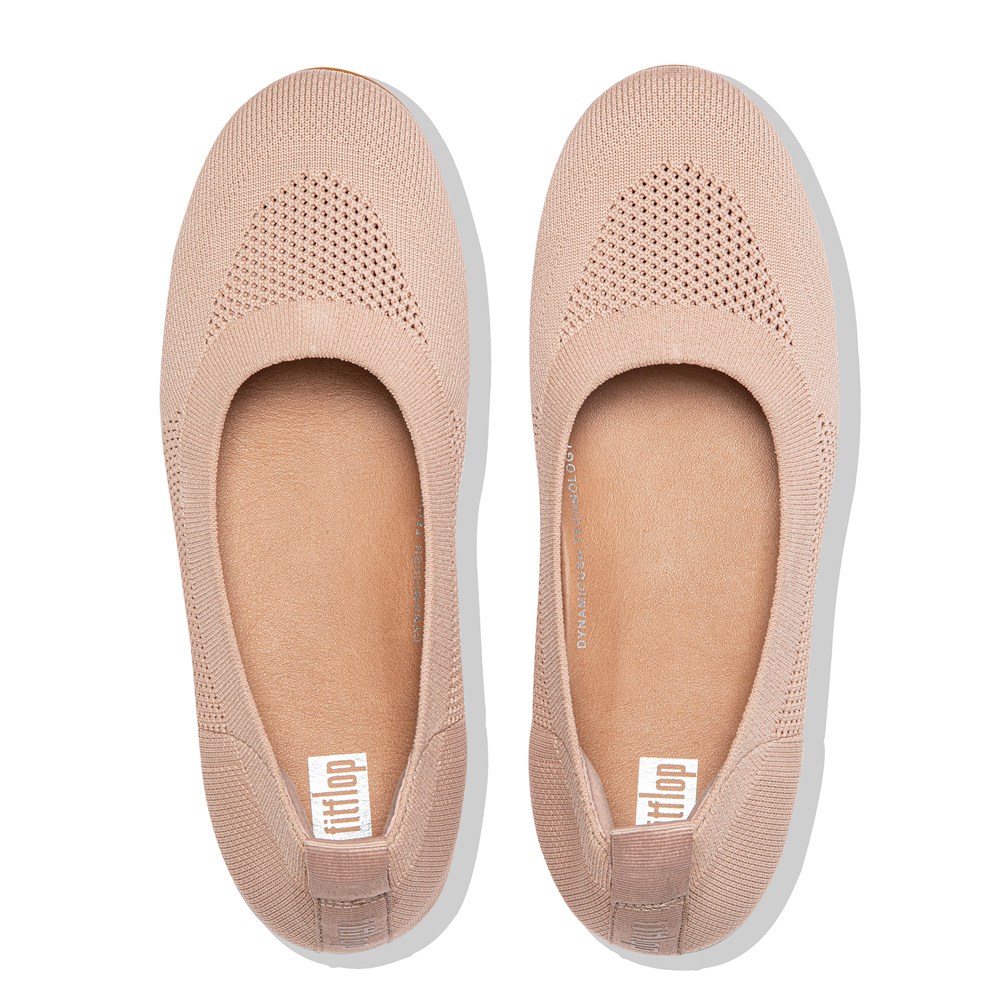 Fitflop Womens Ballet Flats Beige - Allegro Airyknit - 49LXJTFQB